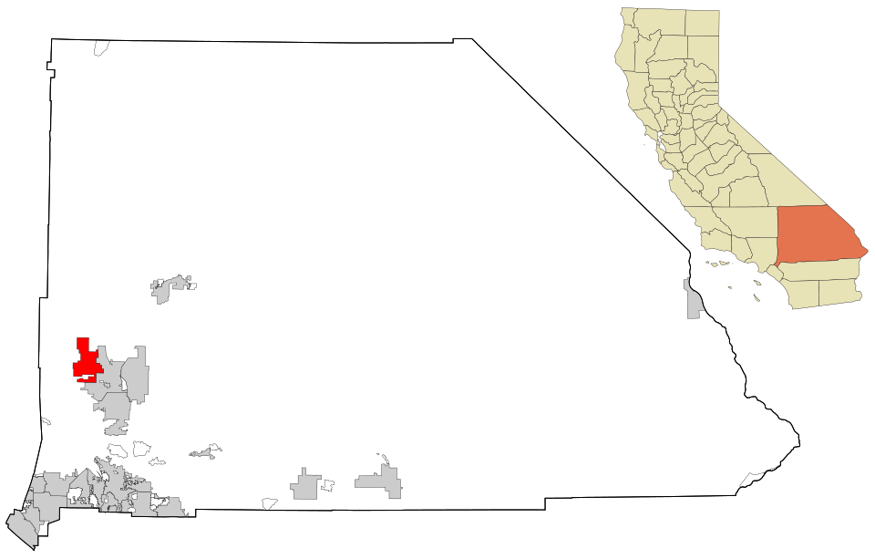 Locator map of Adelanto