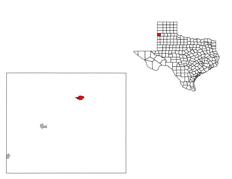 Locator map of Friona