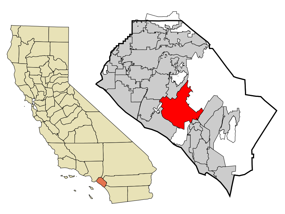Locator map of Irvine