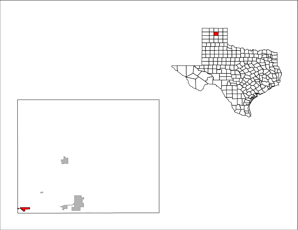 Locator map of Fritch