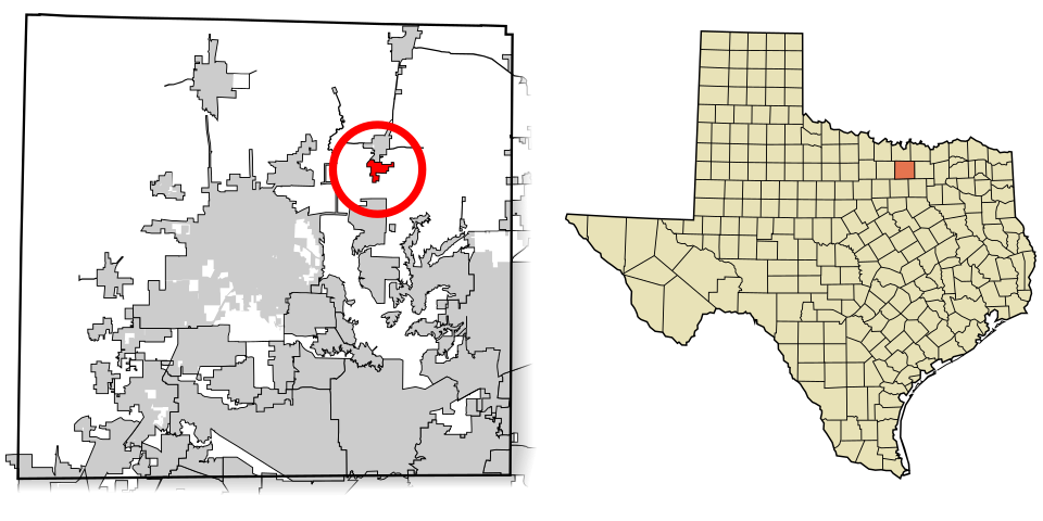 Locator map of Krugerville
