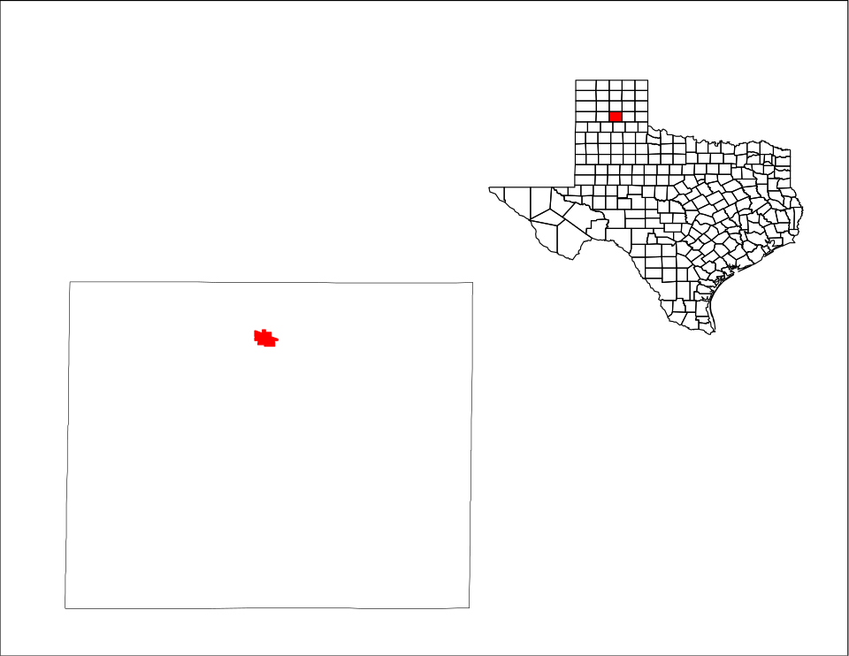 Locator map of Claude
