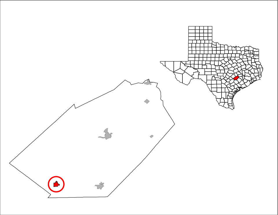 Locator map of Flatonia