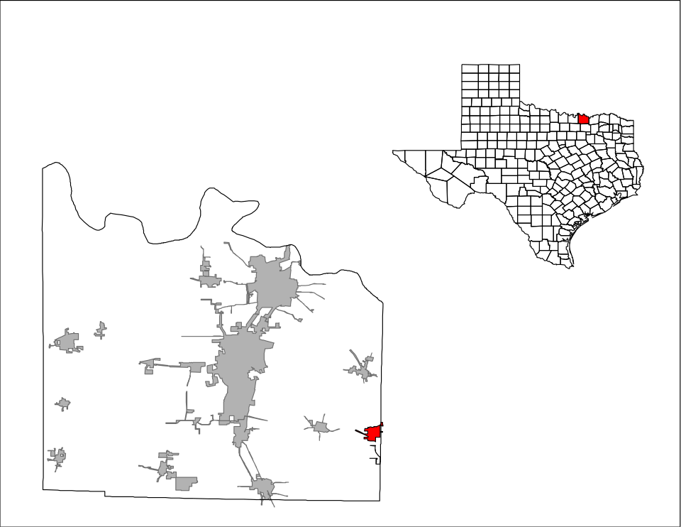 Locator map of Whitewright