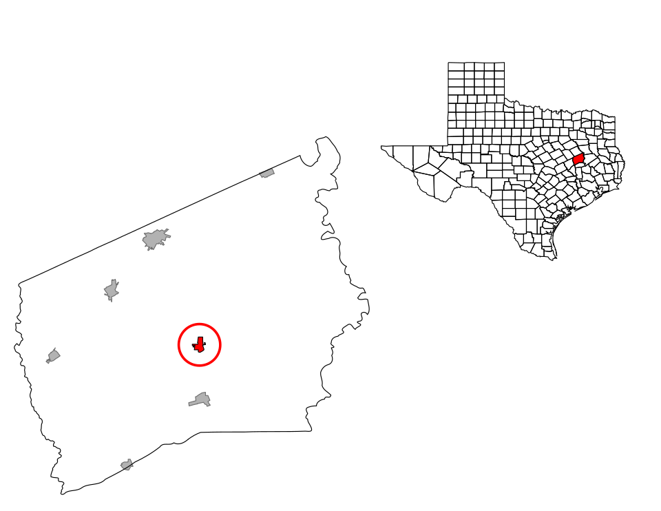 Locator map of Centerville