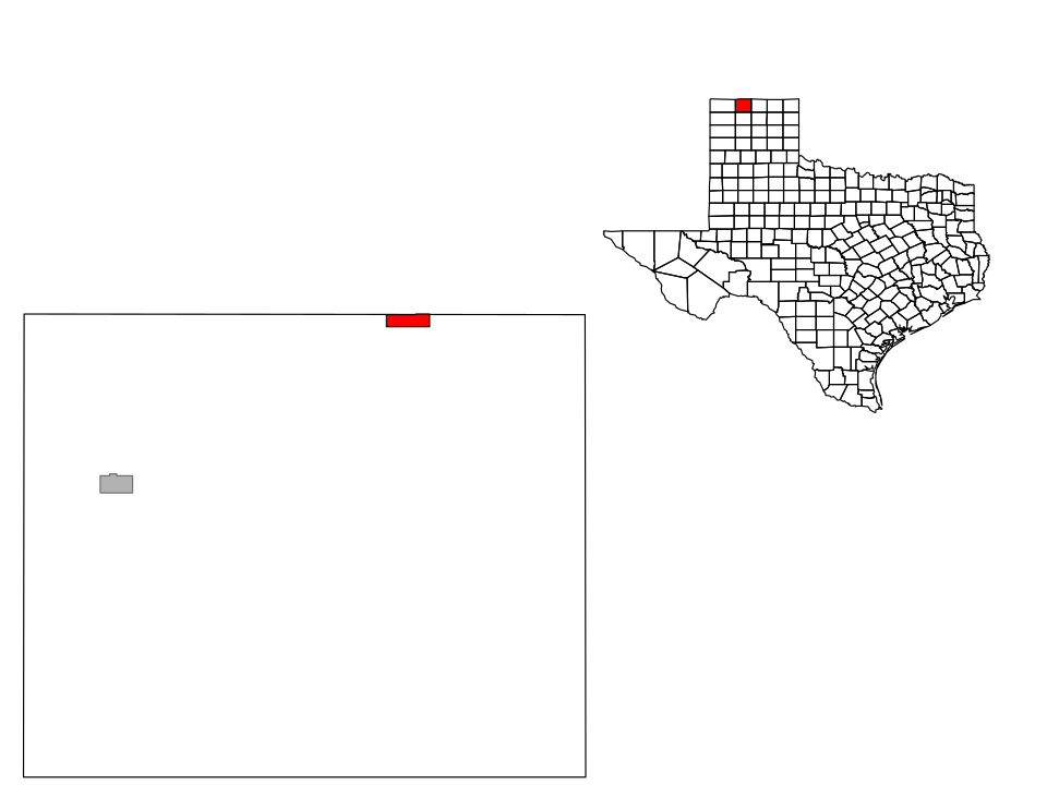 Locator map of Texhoma