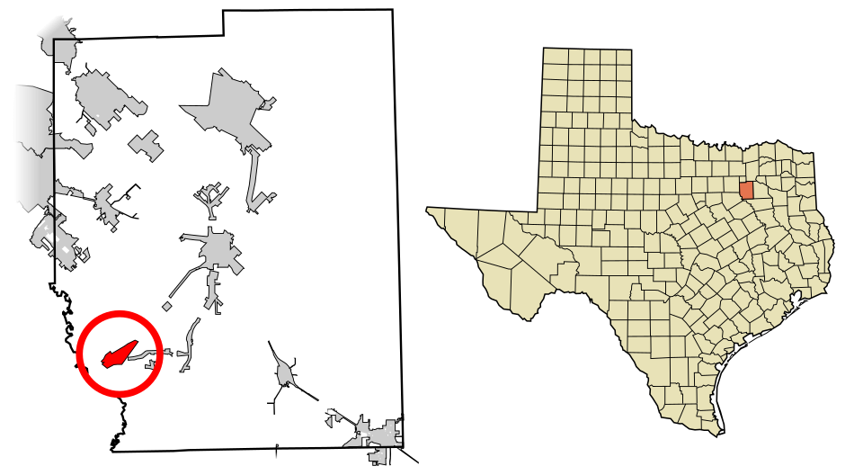 Locator map of Rosser