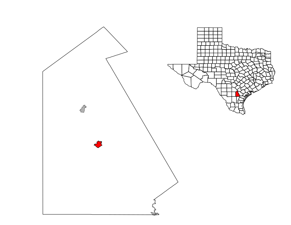 Locator map of George West