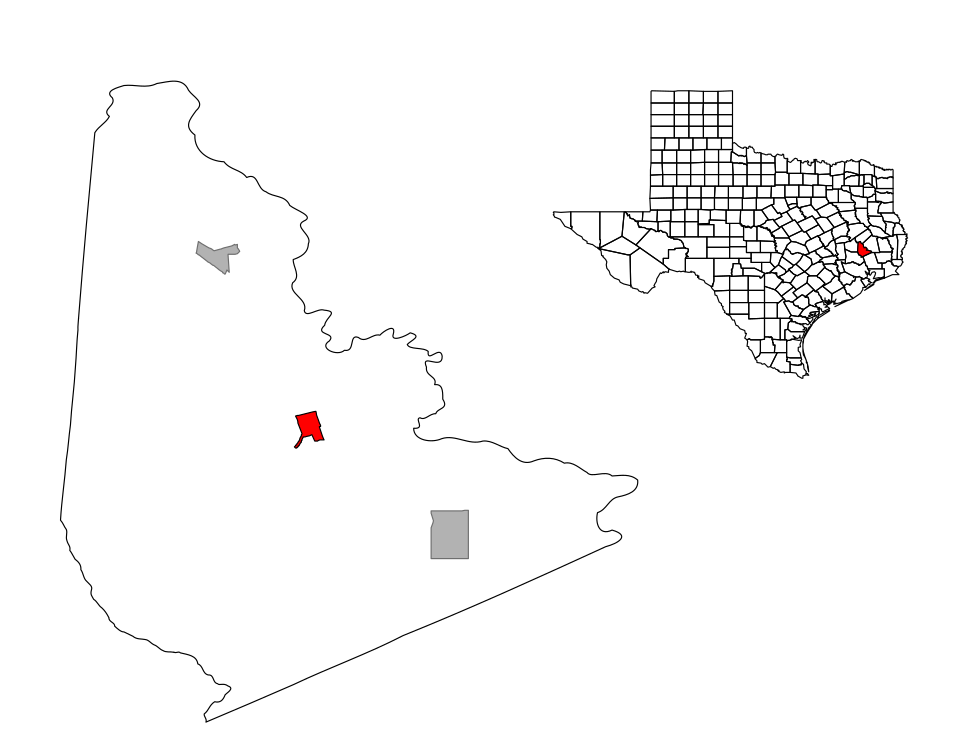 Locator map of Coldspring