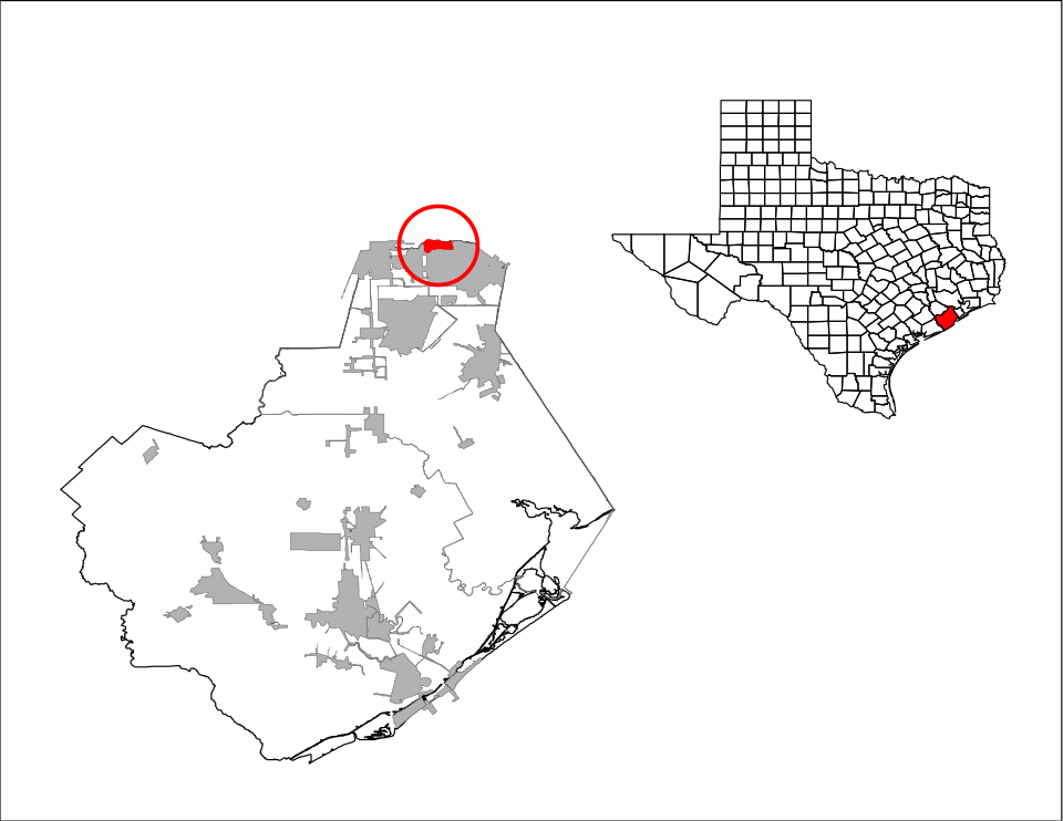 Locator map of Brookside