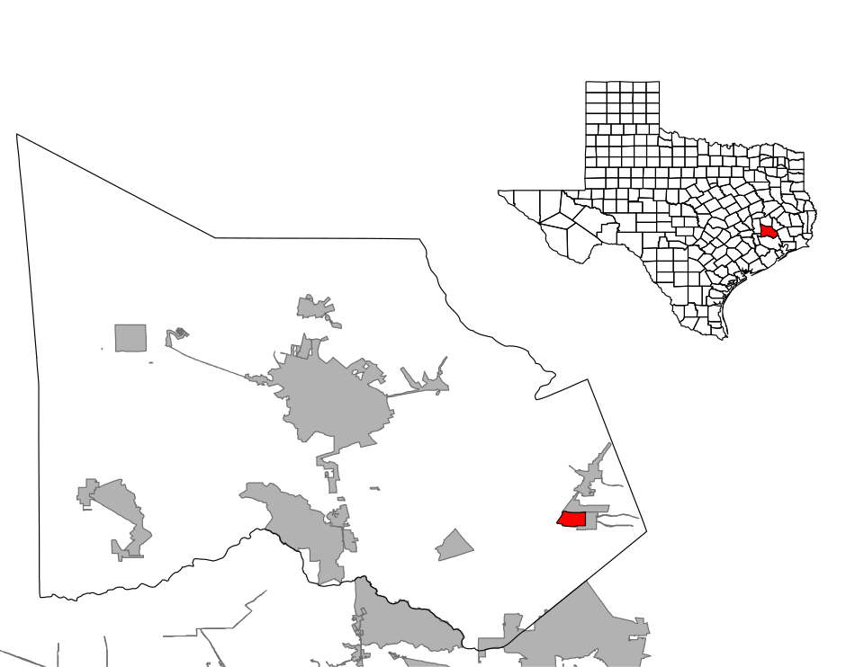 Locator map of Woodbranch
