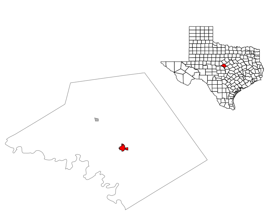 Locator map of Goldthwaite