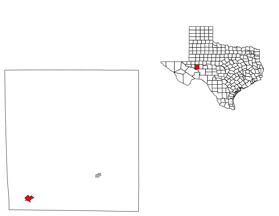 Locator map of McCamey