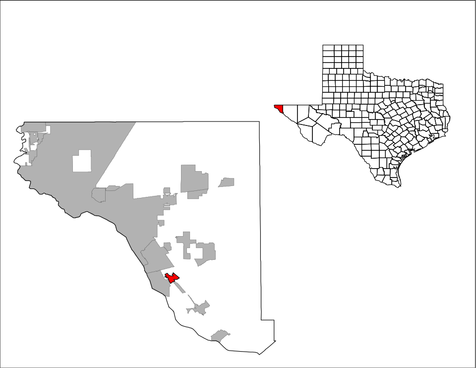 Locator map of Clint