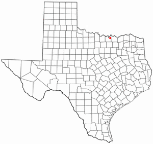 Locator map of Callisburg