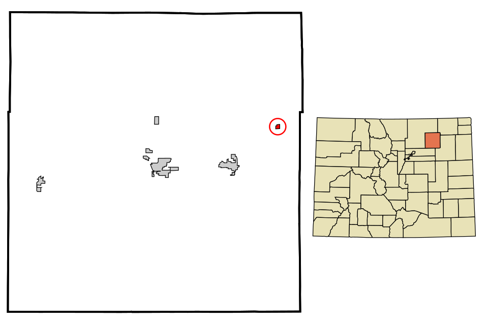 Locator map of Hillrose