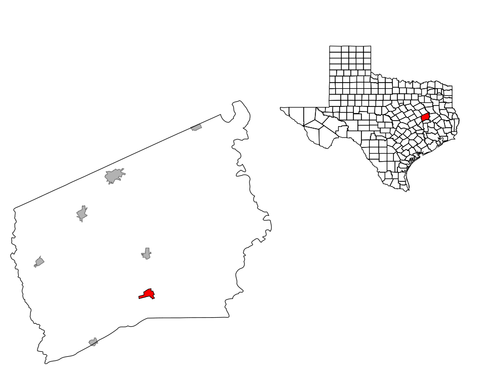 Locator map of Leona
