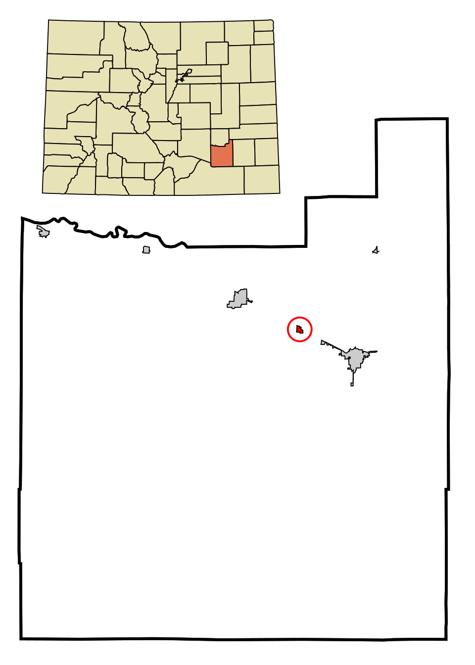 Locator map of Swink