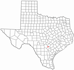 Locator map of La Vernia