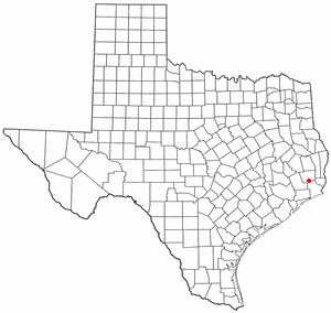 Locator map of Sour Lake