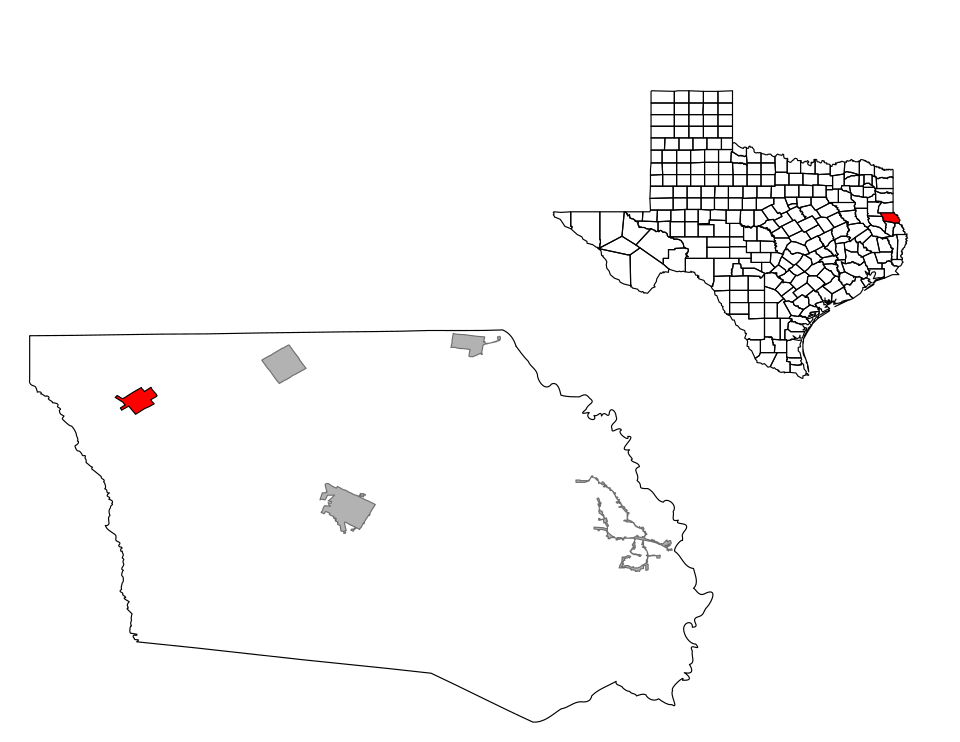 Locator map of Timpson