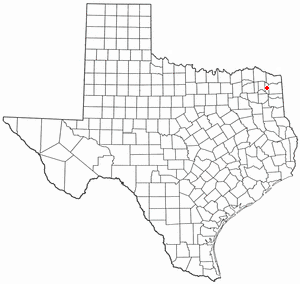 Locator map of Daingerfield