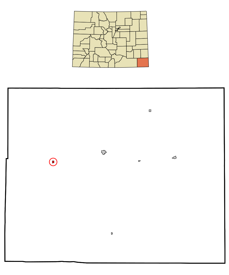 Locator map of Pritchett