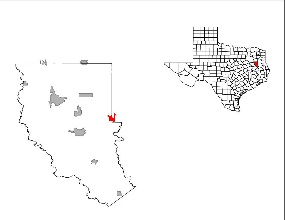 Locator map of Reklaw