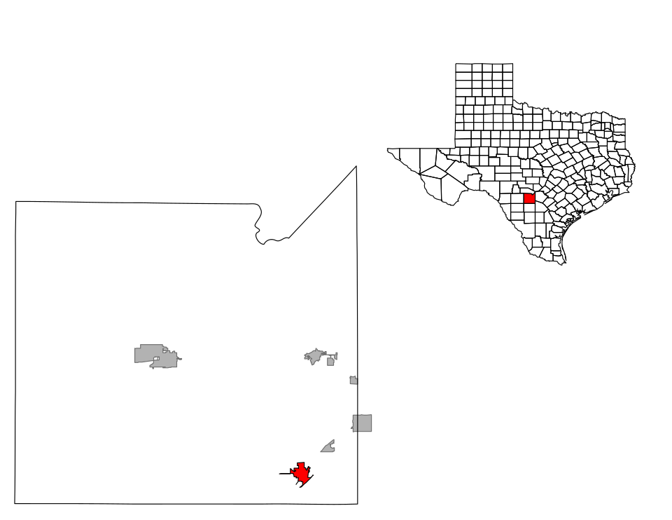 Locator map of Devine