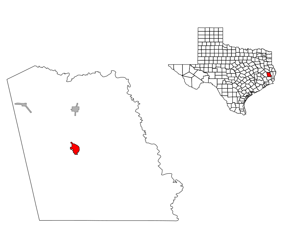 Locator map of Woodville