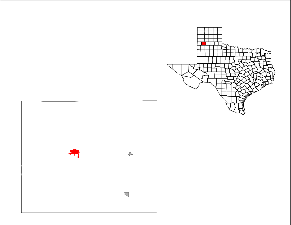 Locator map of Dimmitt