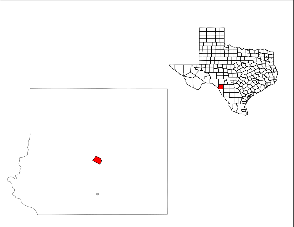 Locator map of Brackettville