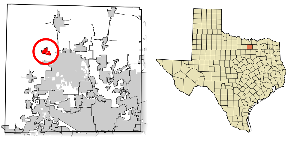 Locator map of Krum