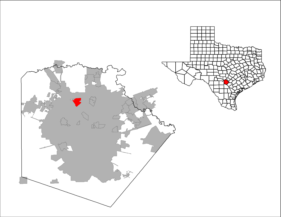 Locator map of Shavano Park