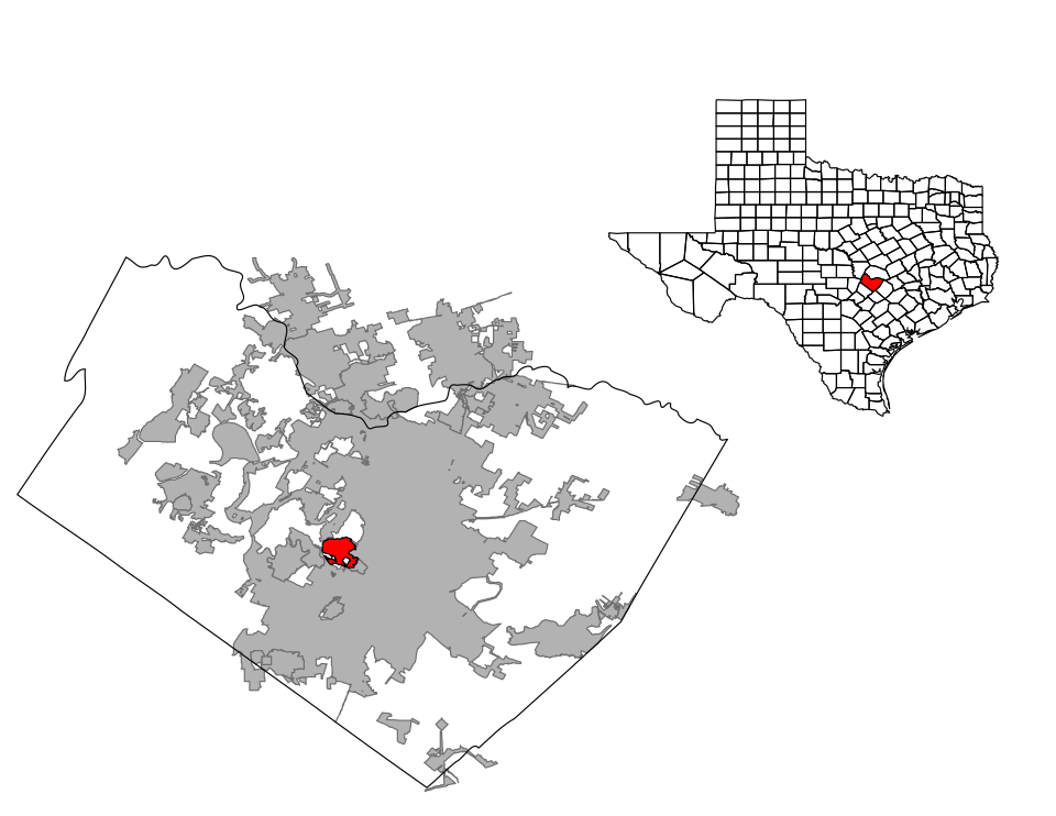Map of West Lake Hills