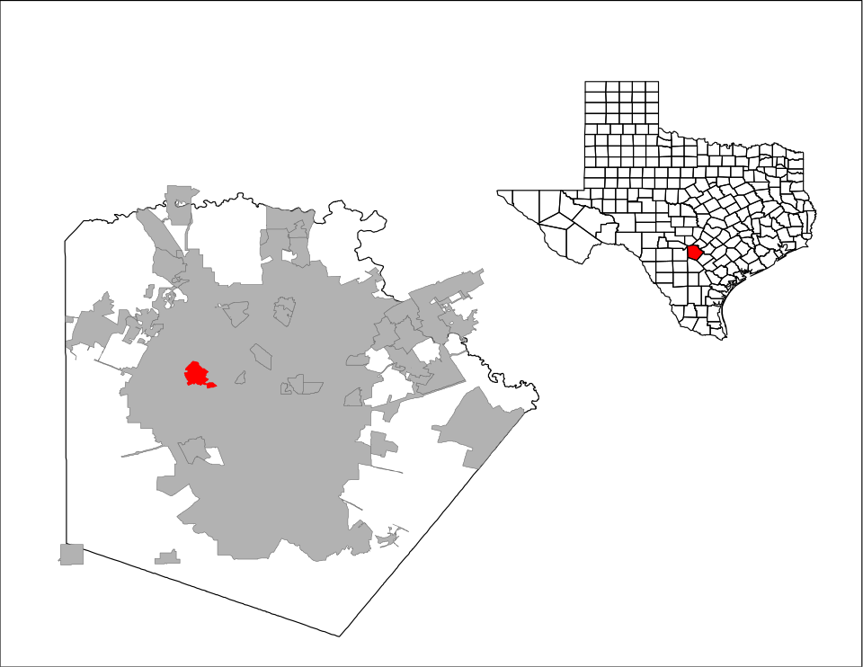 Locator map of Leon Valley