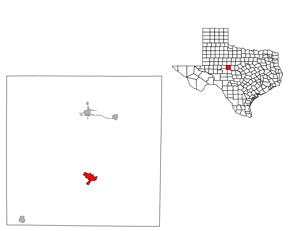 Locator map of Ballinger