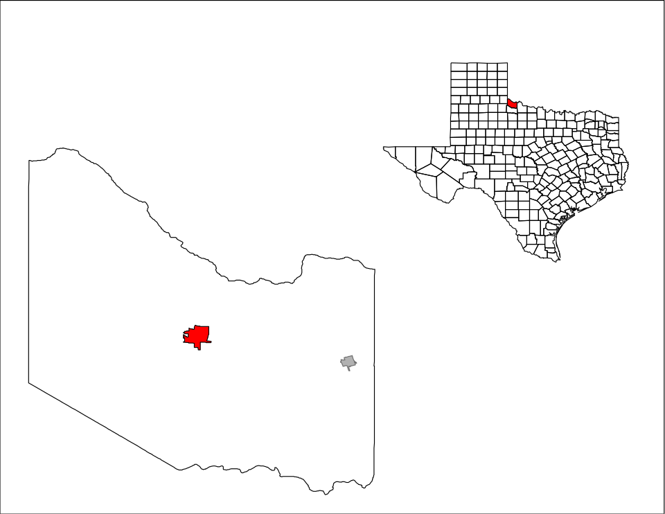 Locator map of Quanah