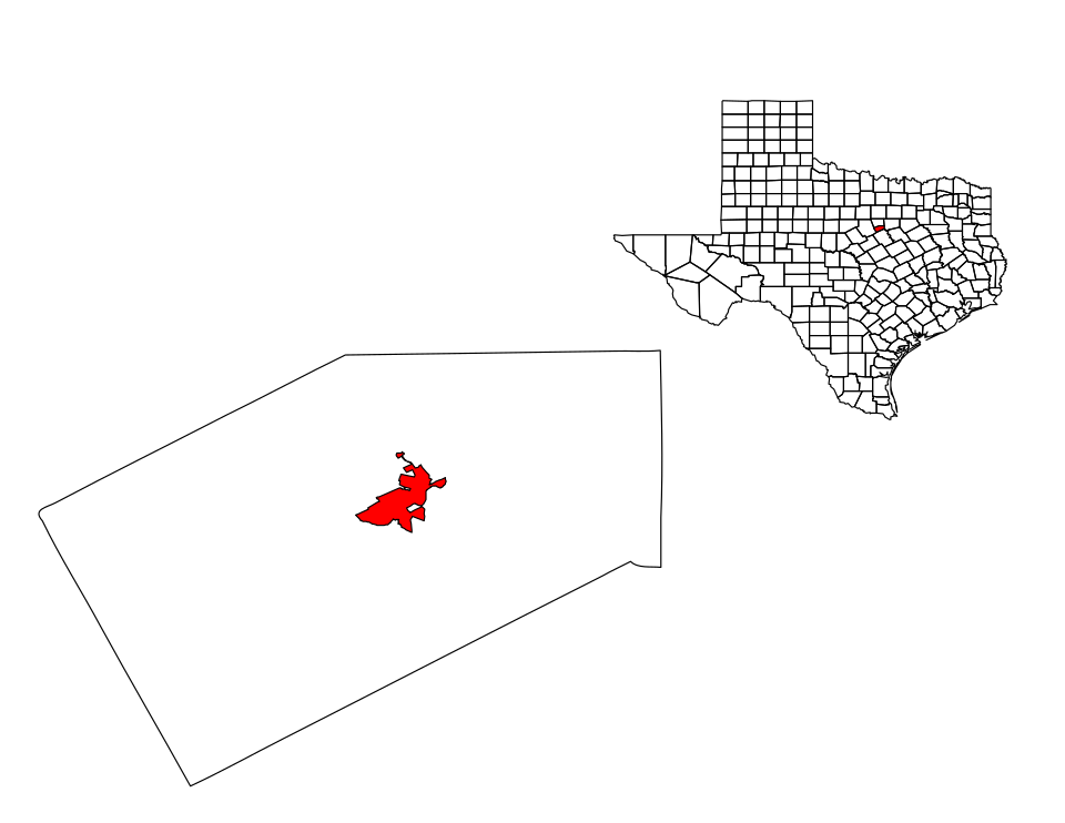 Locator map of Glen Rose