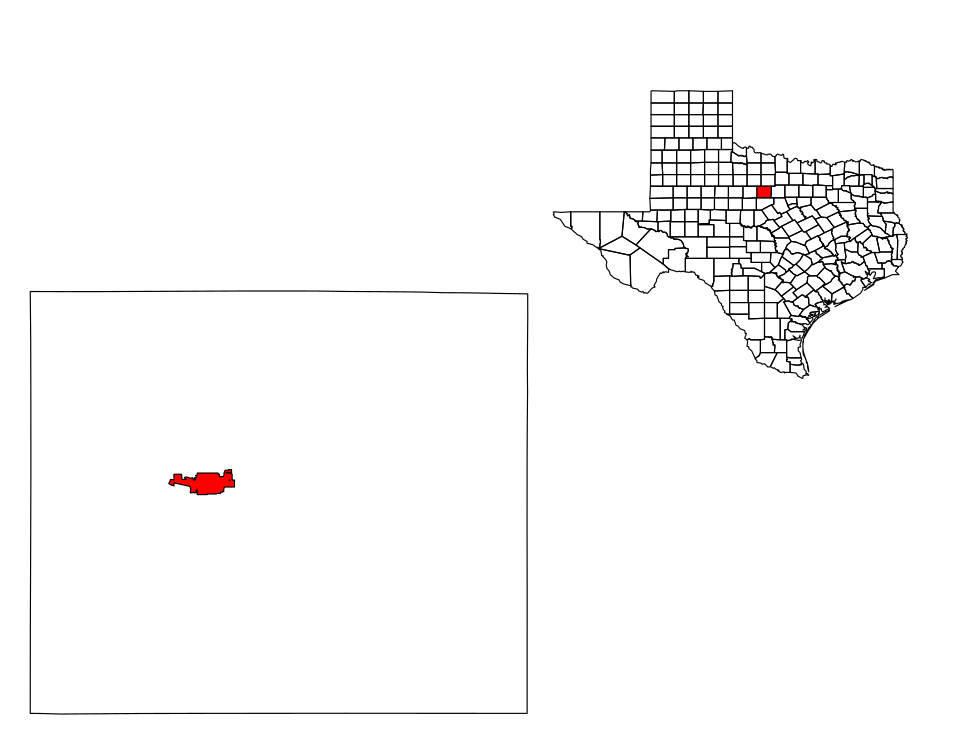 Locator map of Breckenridge
