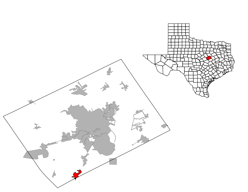 Locator map of Bruceville-Eddy