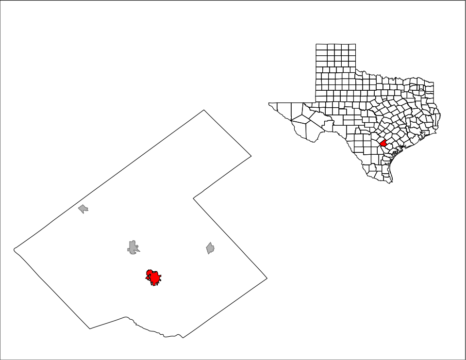 Locator map of Kenedy