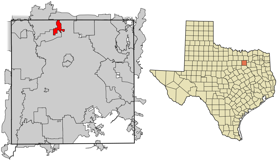 Locator map of Addison