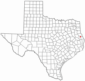 Locator map of San Augustine