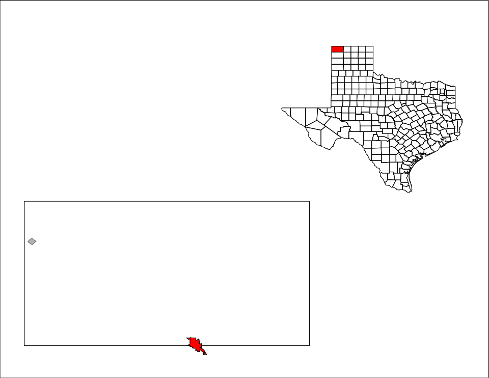 Locator map of Dalhart