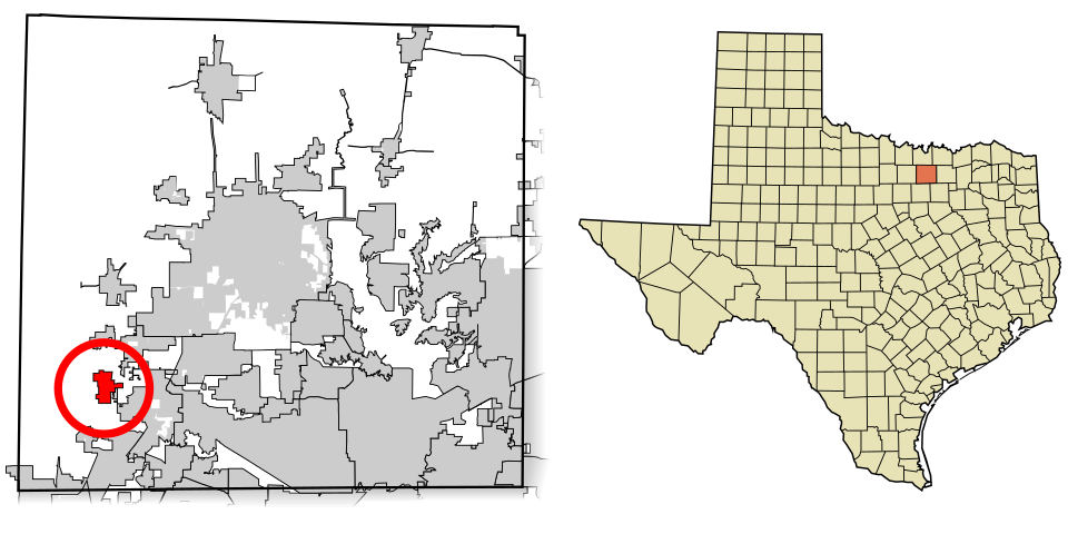 Locator map of Justin