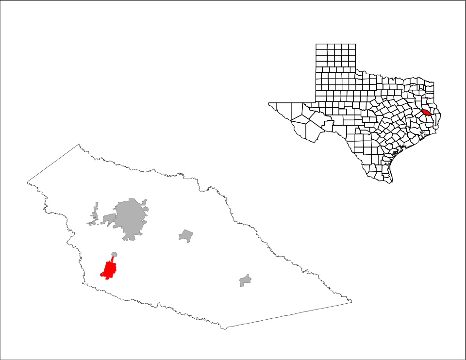 Locator map of Diboll