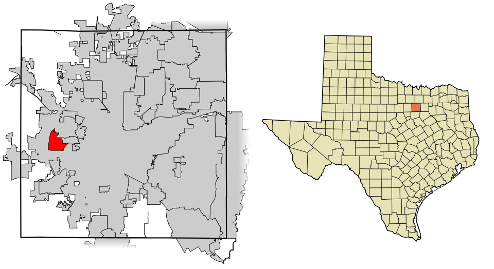 Locator map of White Settlement
