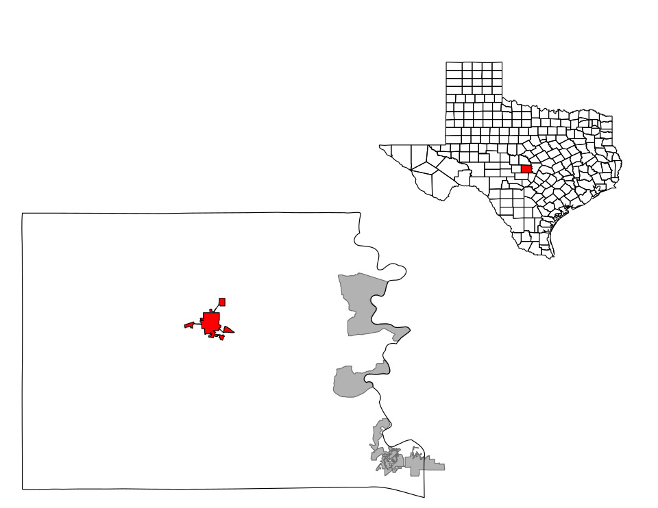 Locator map of Llano