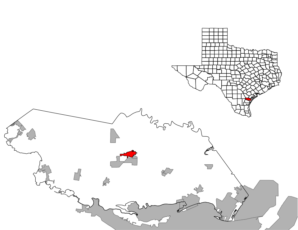 Map of Sinton